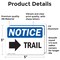 Signmission Trail (Right Arrow) Sign With Symbol, 5 in W x Rectangle, Vinyl Decal OS-2PACK-NS-D-35-L-18711 - alternate 5